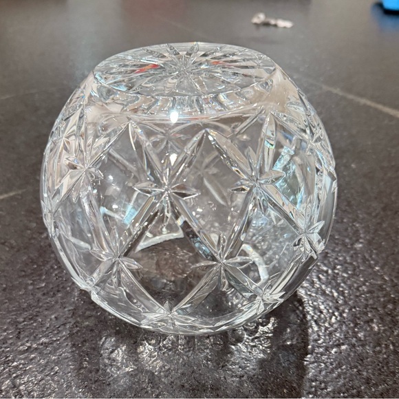 Stunning Vintage Full Lead Crystal Rose Vase ~ Crystal Bowl - Picture 7 of 13